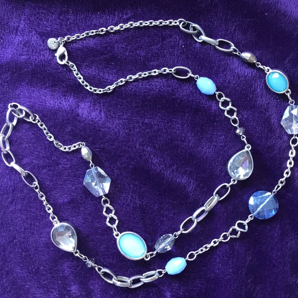Loft Blue Beads Silver Necklace - Picture 5 of 6